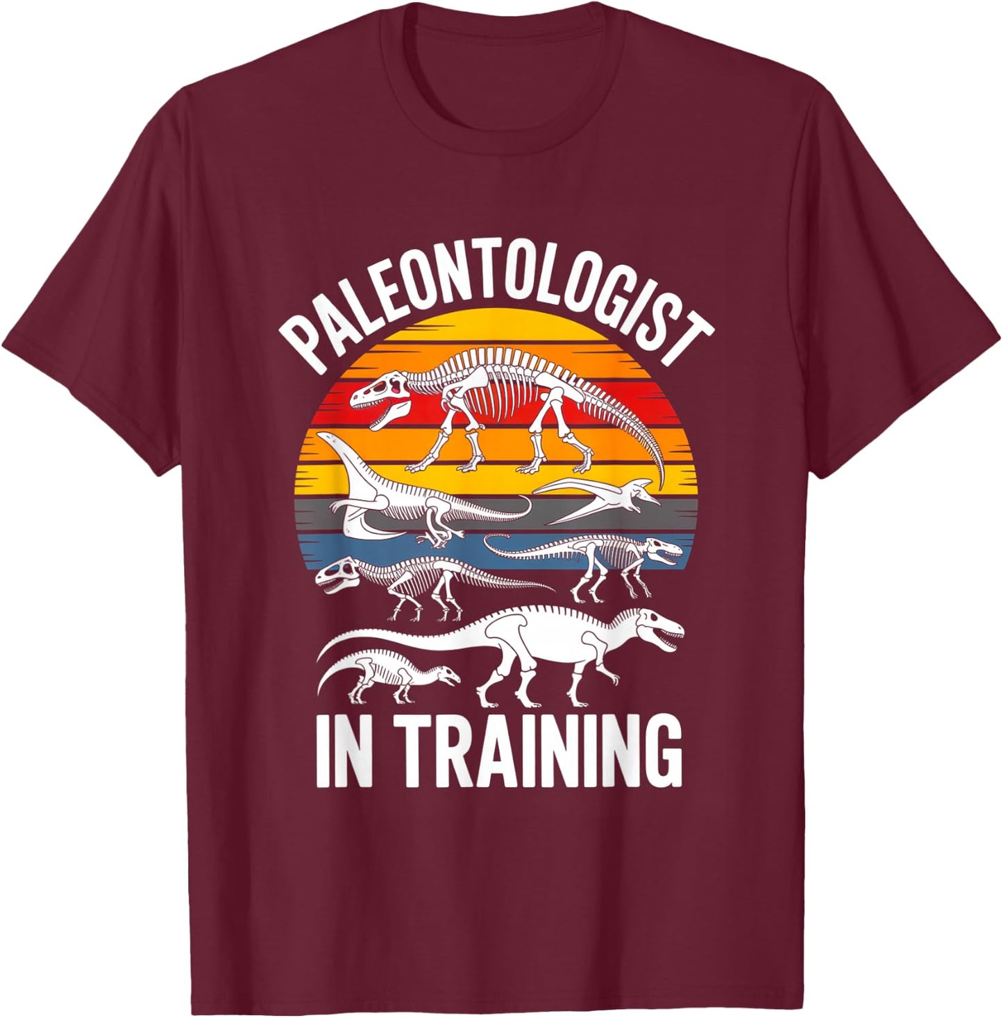 Paleontologist in Training Dinosaur Fossil Kids T-Shirt - T-Shirt | Maroon