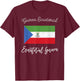 Equatorial Guinea Flag T-Shirt - T-Shirt | Maroon