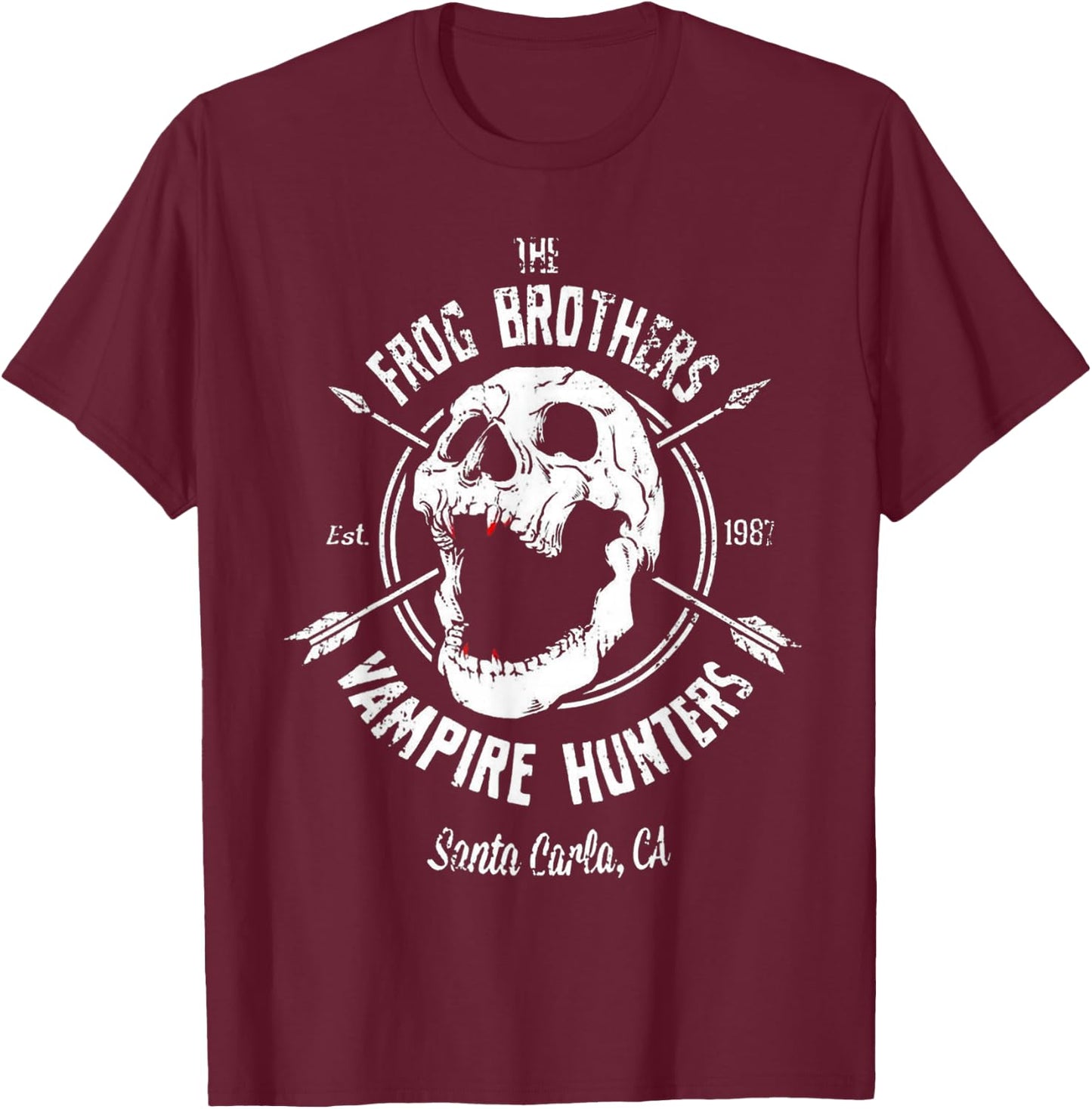 The Frog Brothers Vampire Hunters T-Shirt - T-Shirt | Maroon