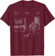 Classic Retro Pinball Design - Pinball Patent - Gift T-Shirt - T-Shirt | Maroon