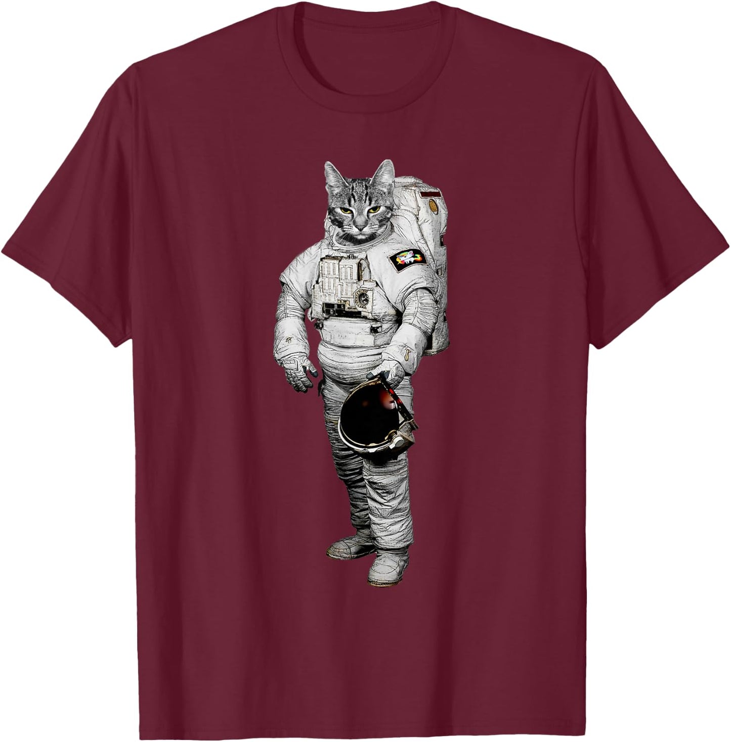 Space Cat Lover Women Girls Kids T-Shirt - T-Shirt | Maroon