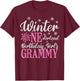 Grammy Pink Winter Onederland 1st Birthday Girl Snowflake T-Shirt - T-Shirt | Maroon