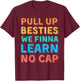 Funny Middle School Teacher Back to School Gen Alpha Slang T-Shirt - T-Shirt | Maroon