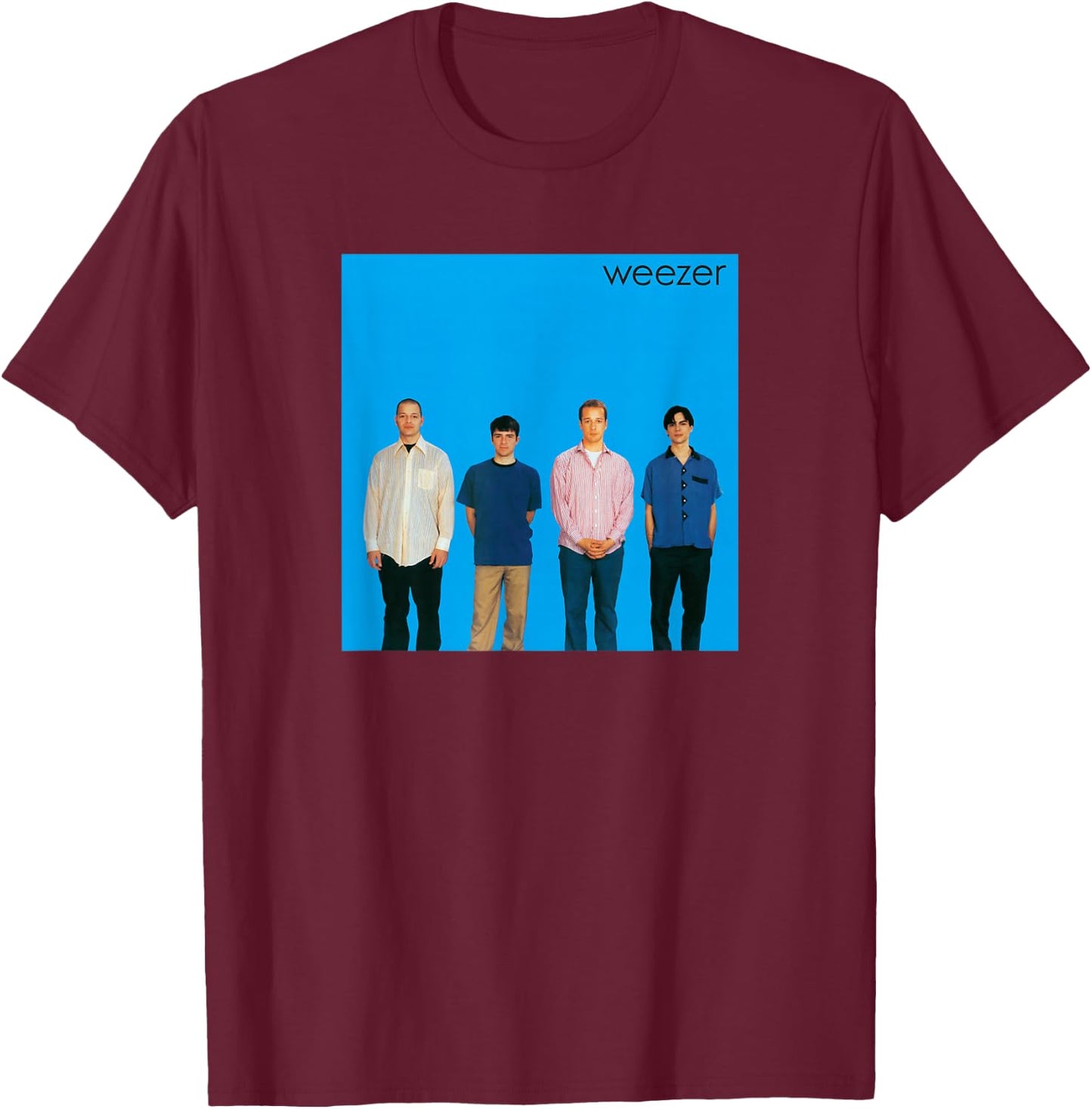 Weezer - Blue Album Cover T-Shirt - T-Shirt | Maroon