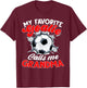 My Favorite Goalie Calls Me Grandma Soccer Player T-Shirt - T-Shirt | Maroon