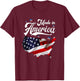 Made in America Pride | Patriotic Spirit Red White and Blue T-Shirt - T-Shirt | Maroon