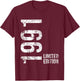 34th Birthday Man Woman 34 Years 1991 Birthday T-Shirt - T-Shirt | Maroon