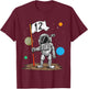 12th Birthday Outer Astrology | 12 Year Astronaut Space T-Shirt - T-Shirt | Maroon
