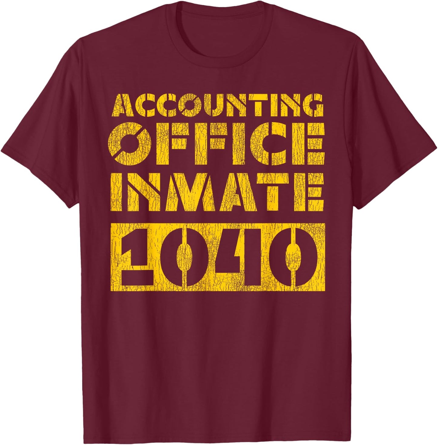 Accountant Bookkeeper Accounting Prison Jail Halloween T-Shirt - T-Shirt | Maroon