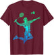 Badminton Player Shuttlecock Boys Kids Men Youth T-Shirt - T-Shirt | Maroon