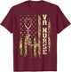 VA Nurse Camouflage American Flag Patriotic Medical Worker T-Shirt - T-Shirt | Maroon