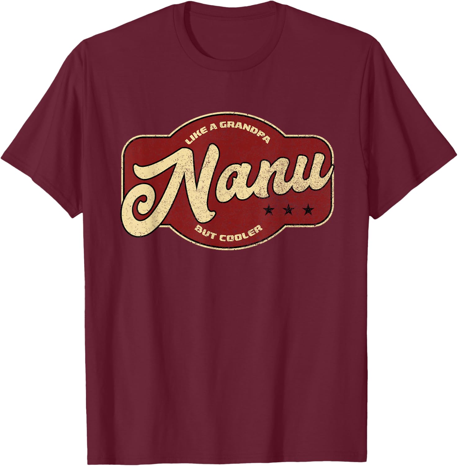Vintage Nanu Like a Grandpa but Cooler - Indian Grandpa T-Shirt - T-Shirt | Maroon