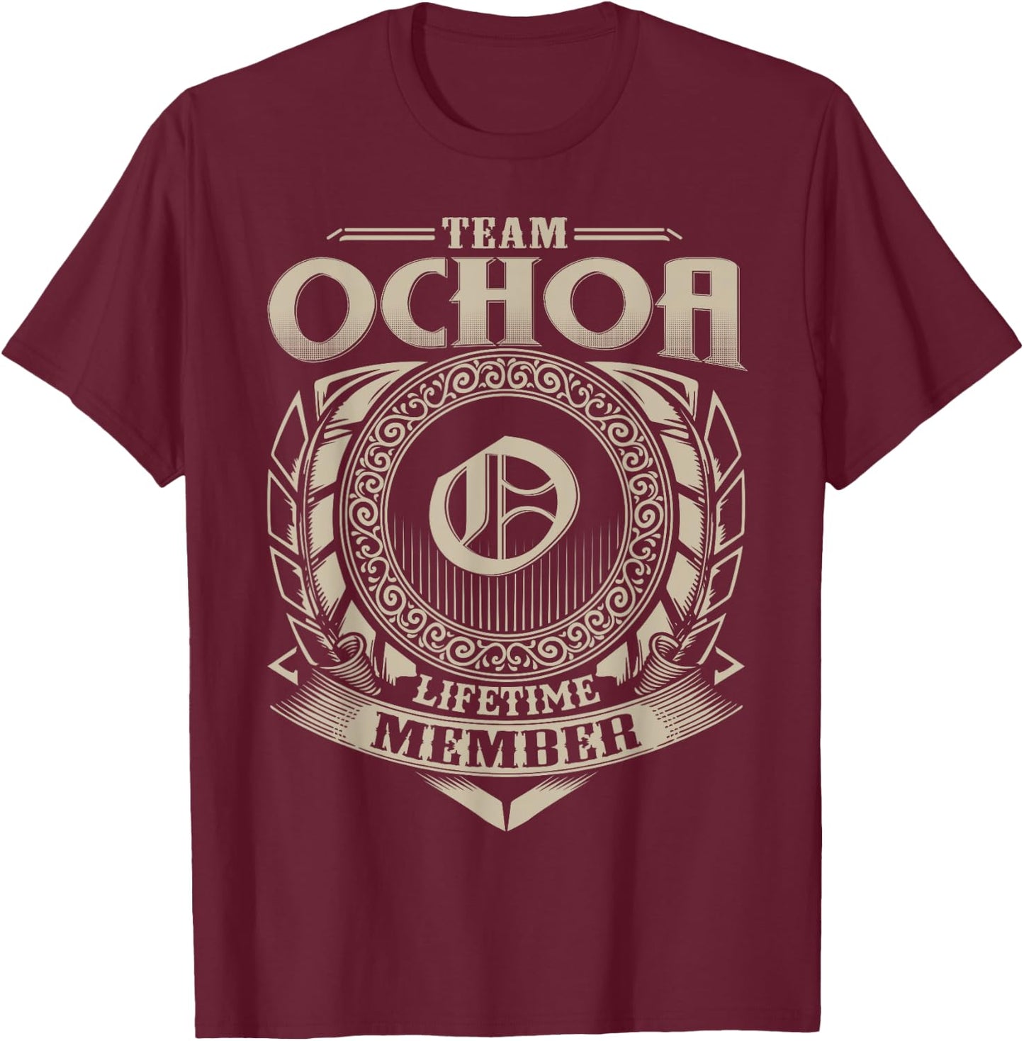 Team OCHOA Lifetime Member Vintage OCHOA Family T-Shirt - T-Shirt | Maroon