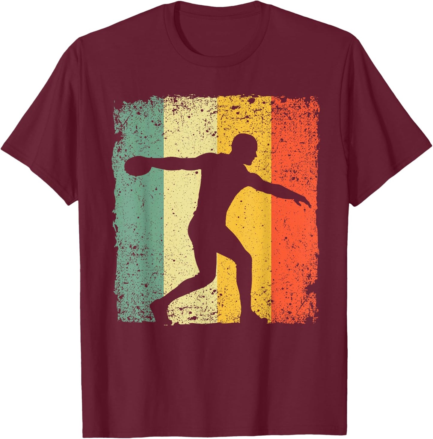 Funny Discuss Throwing Design Discuss Throw Track And Field T-Shirt - T-Shirt | Maroon