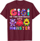 Gigi Little Monster Kids 1st Birthday Party Family Monster T-Shirt - T-Shirt | Maroon