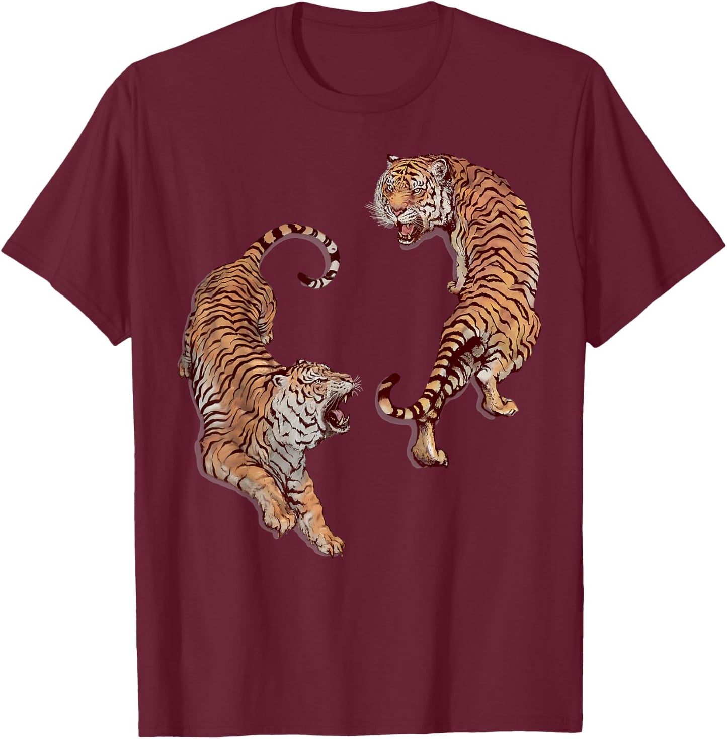 YEAR OF THE TIGER Chinese Zodiac Lunar New Year 2022 T-Shirt - T-Shirt | Maroon