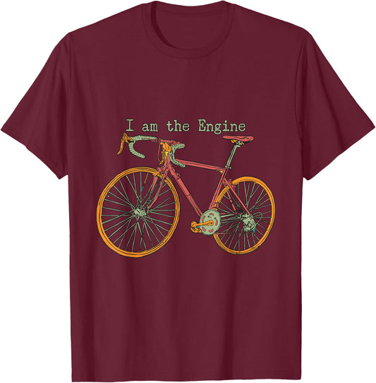 I Am The Engine Bike Mountain Biking T-Shirt - T-Shirt | Maroon
