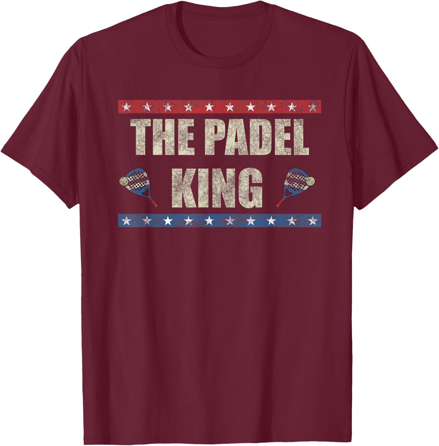 The Padel King Paddle Tennis Padel Racket Player Padel T-Shirt - T-Shirt | Maroon