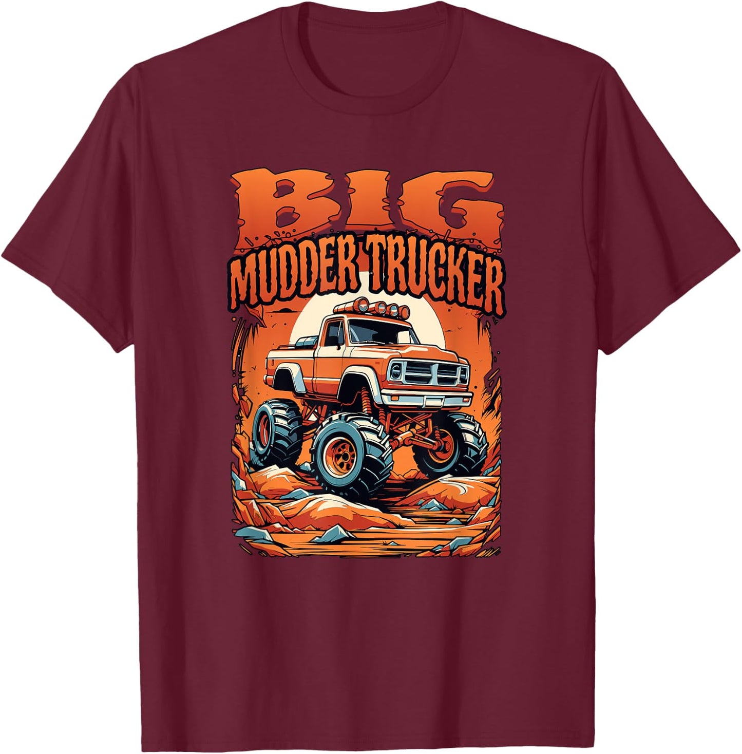 Big Mudder Trucker T-Shirt - T-Shirt | Maroon