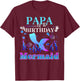 Papa of The Birthday Mermaid Matching Family Mermaid T-Shirt - T-Shirt | Maroon