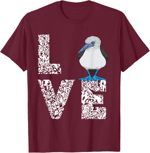 Blue Footed Boobies Tropical Sea Bird Boobies Lovers Love T-Shirt - T-Shirt | Maroon