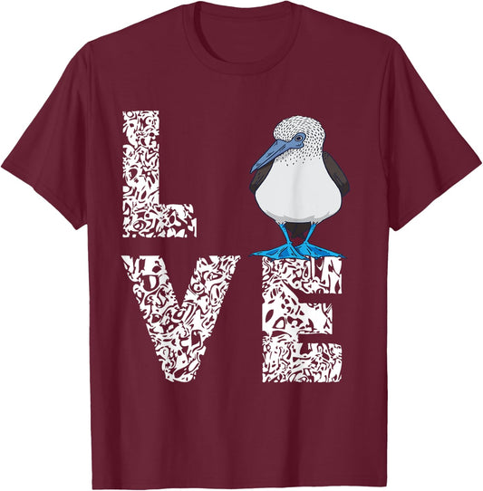 Blue Footed Boobies Tropical Sea Bird Boobies Lovers Love T-Shirt - T-Shirt | Maroon