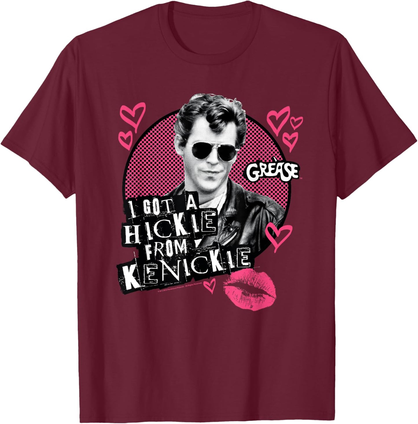 Grease Hickie from Kenickie T-Shirt - T-Shirt | Maroon