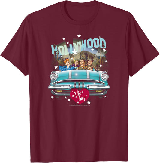 I Love Lucy Hollywood Road Trip T-Shirt - T-Shirt | Maroon