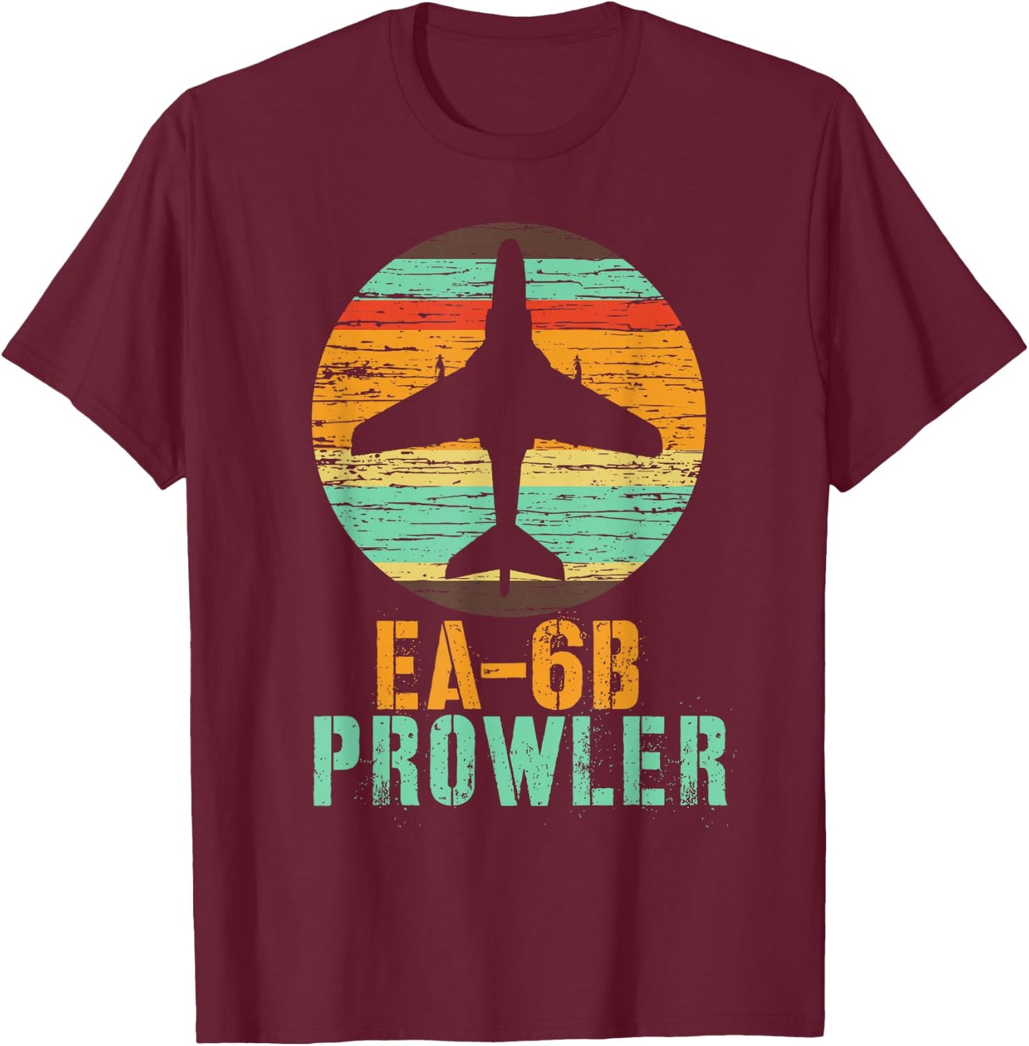 Vintage EA-6B Prowler Military Aircraft Shirt T-Shirt - T-Shirt | Maroon