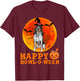 Funny Bluetick Coonhound Dog Halloween Happy Howl-o-ween Men Women T-Shirt - T-Shirt | Maroon