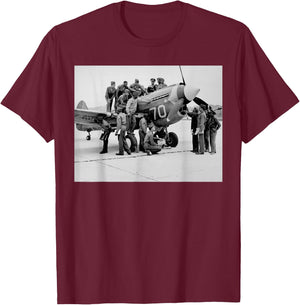 Vintage Tuskegee Pilots USA Black History World War 2 Airmen T-Shirt - T-Shirt | Maroon