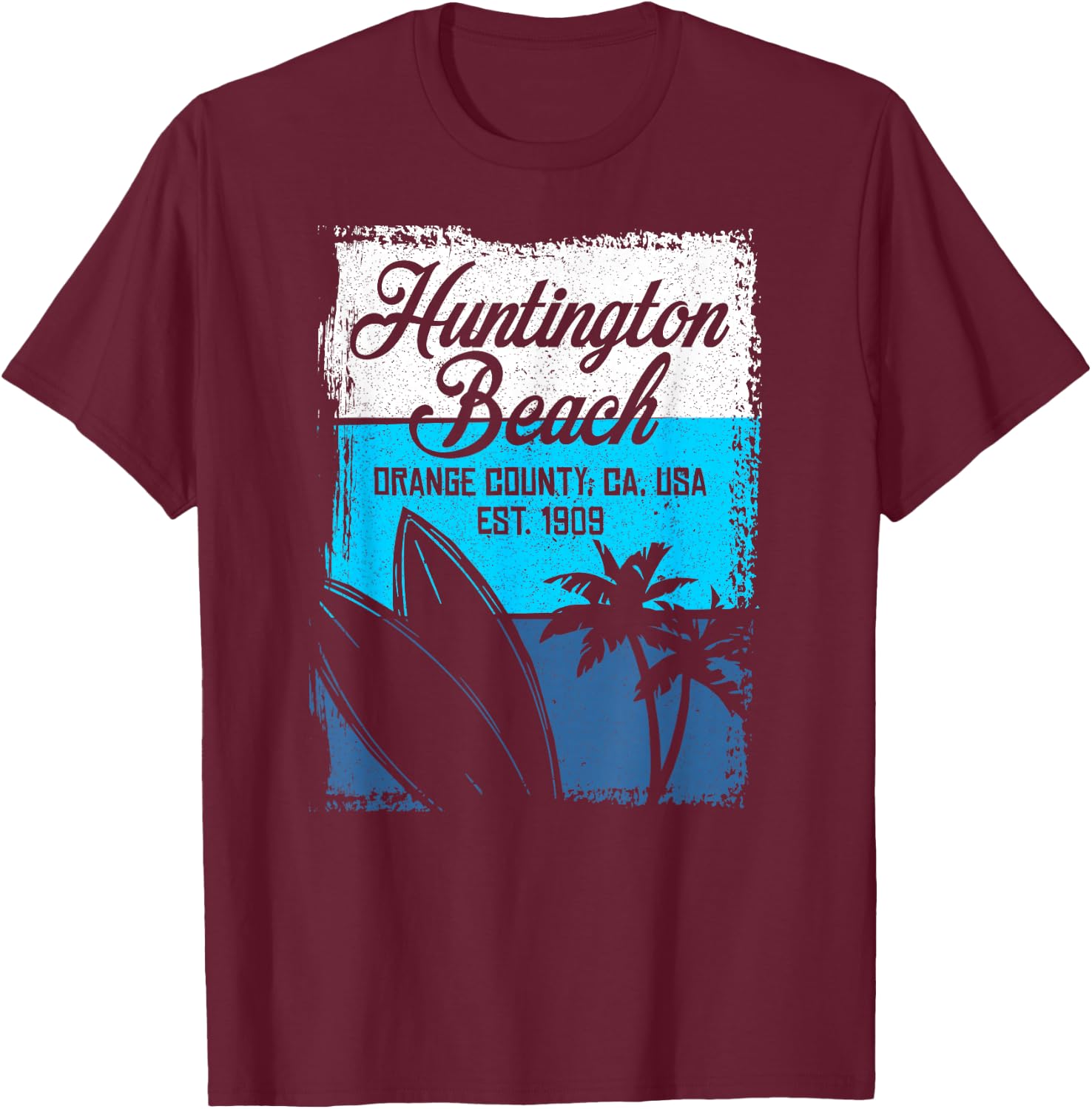 Cool Huntington Beach 2019 Surfing Competitions Men Women Kids T-Shirt - T-Shirt | Maroon