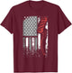 Barber USA Flag Hairdresser - Coiffeur Barbershop Barber T-Shirt - T-Shirt | Maroon
