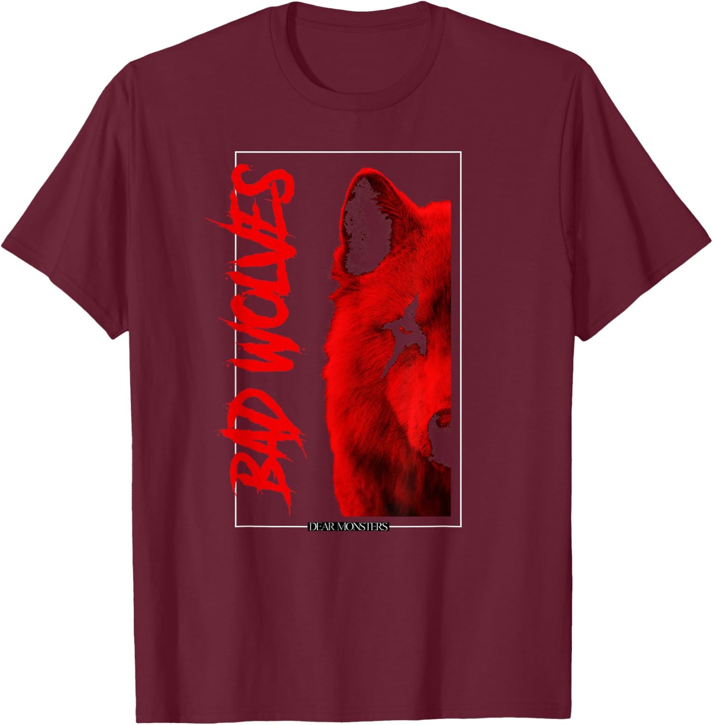 Bad Wolves – Dear Monsters Album T-Shirt - T-Shirt | Maroon