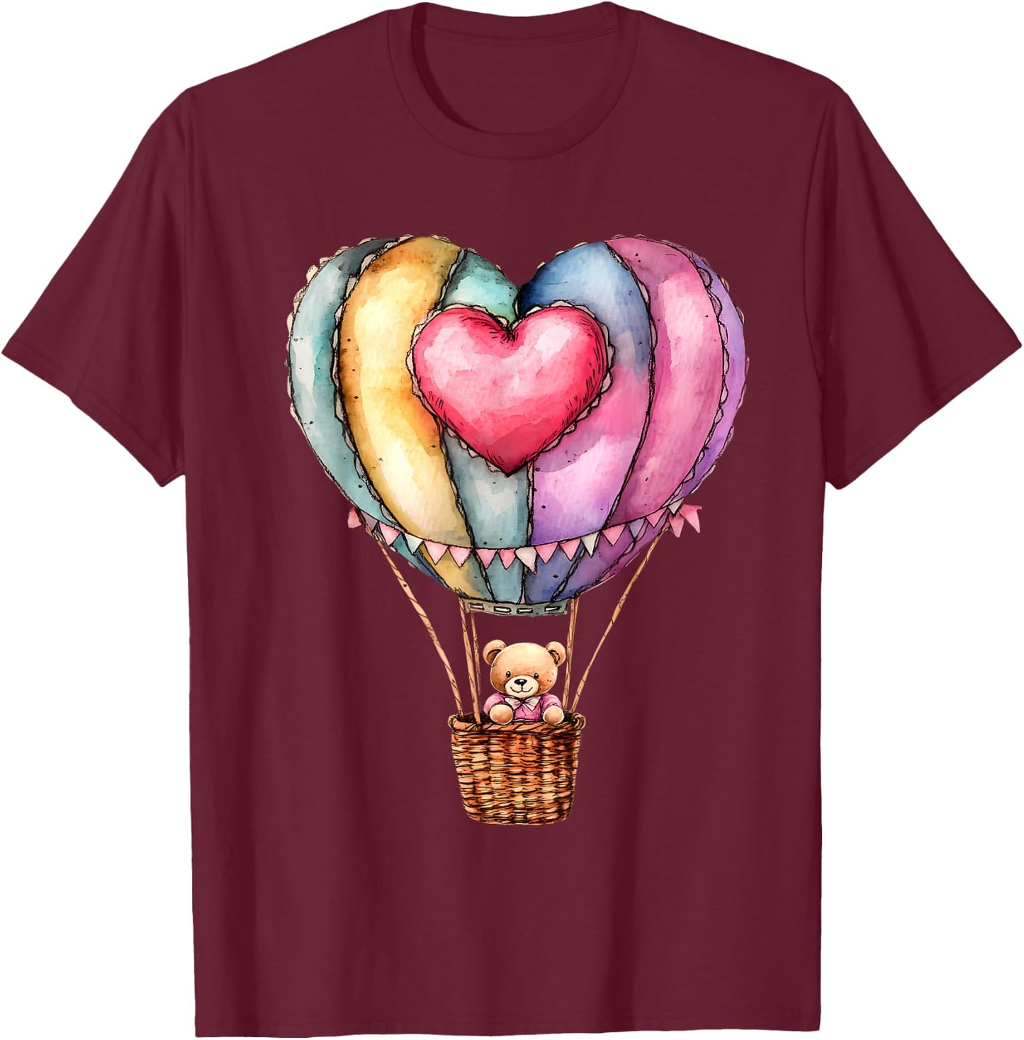Hot Air Balloon Ride Festival Hot Air Ballooning T-Shirt - T-Shirt | Maroon
