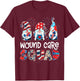 Wound Care Squad Gnomes 4th Of July Pride Nurse Stethoscope T-Shirt - T-Shirt | Maroon