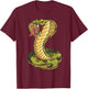 Funny Cobra Design Women Kids King Snake Cobra Lover T-Shirt - T-Shirt | Maroon