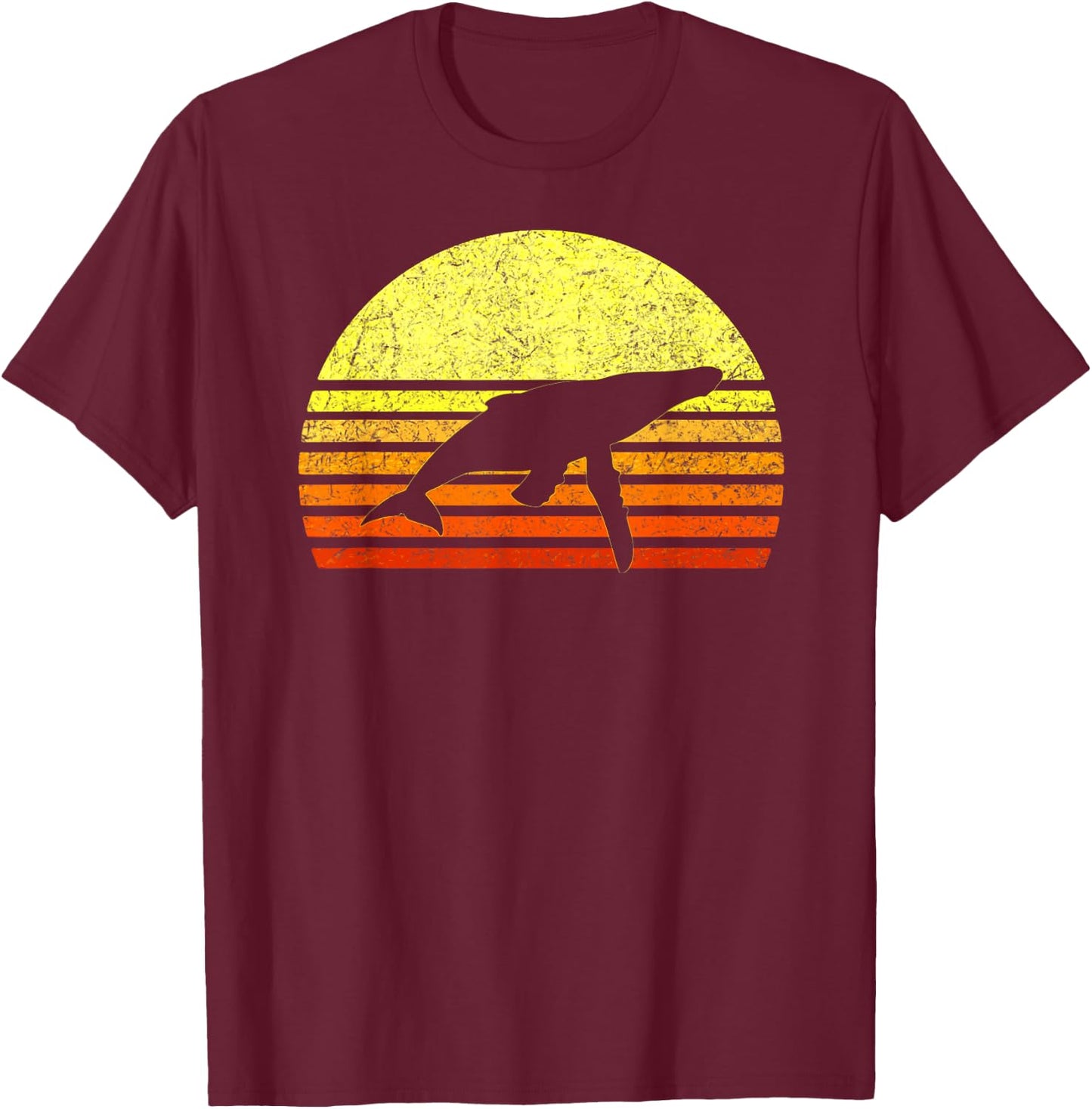 Save The Whales Nautical Ocean Humpback Whale Conservation T-Shirt - T-Shirt | Maroon
