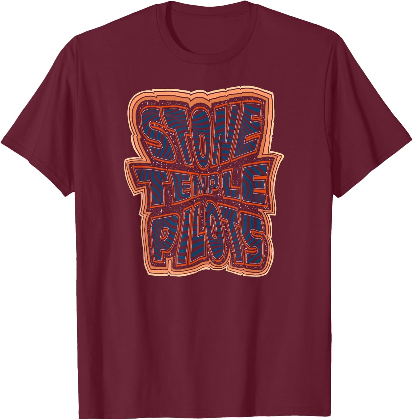 Stone Temple Pilots Cosmic Logo T-Shirt - T-Shirt | Maroon