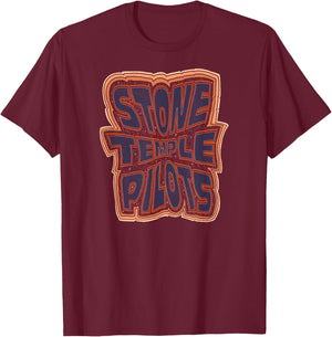 Stone Temple Pilots Cosmic Logo T-Shirt - T-Shirt | Maroon