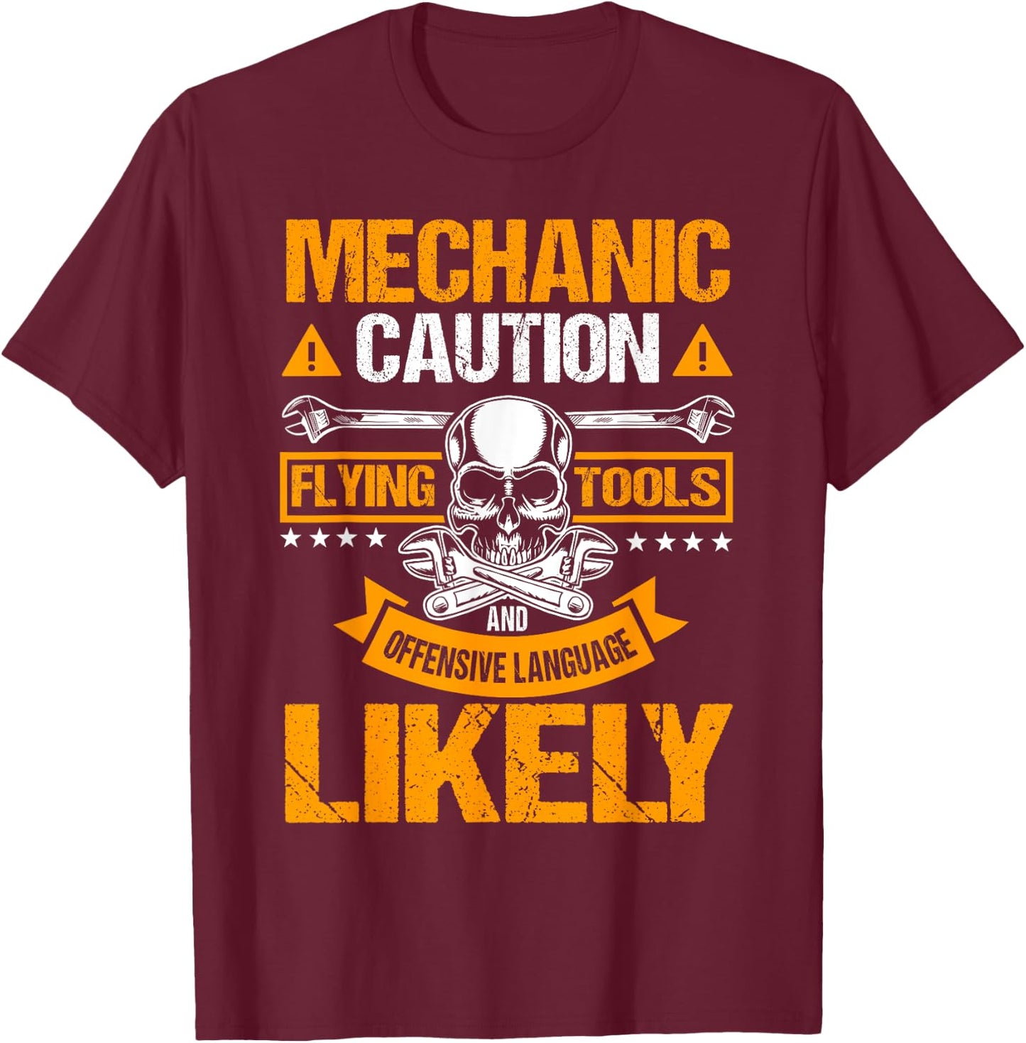 Auto Mechanic Automotive Technician Mech Serviceman Repair T-Shirt - T-Shirt | Maroon