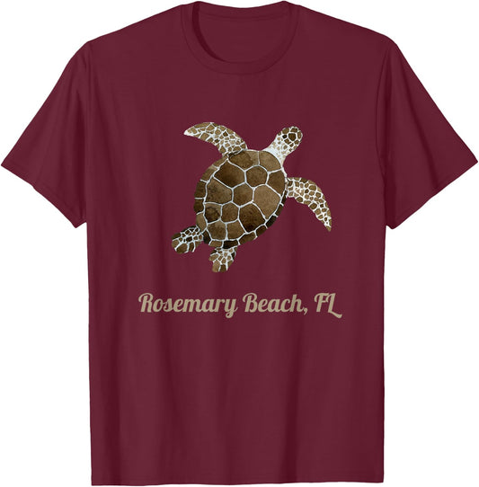 Beach Rosemary, FL Marine Biology Save The Sea Turtle Women Kids T-Shirt - T-Shirt | Maroon