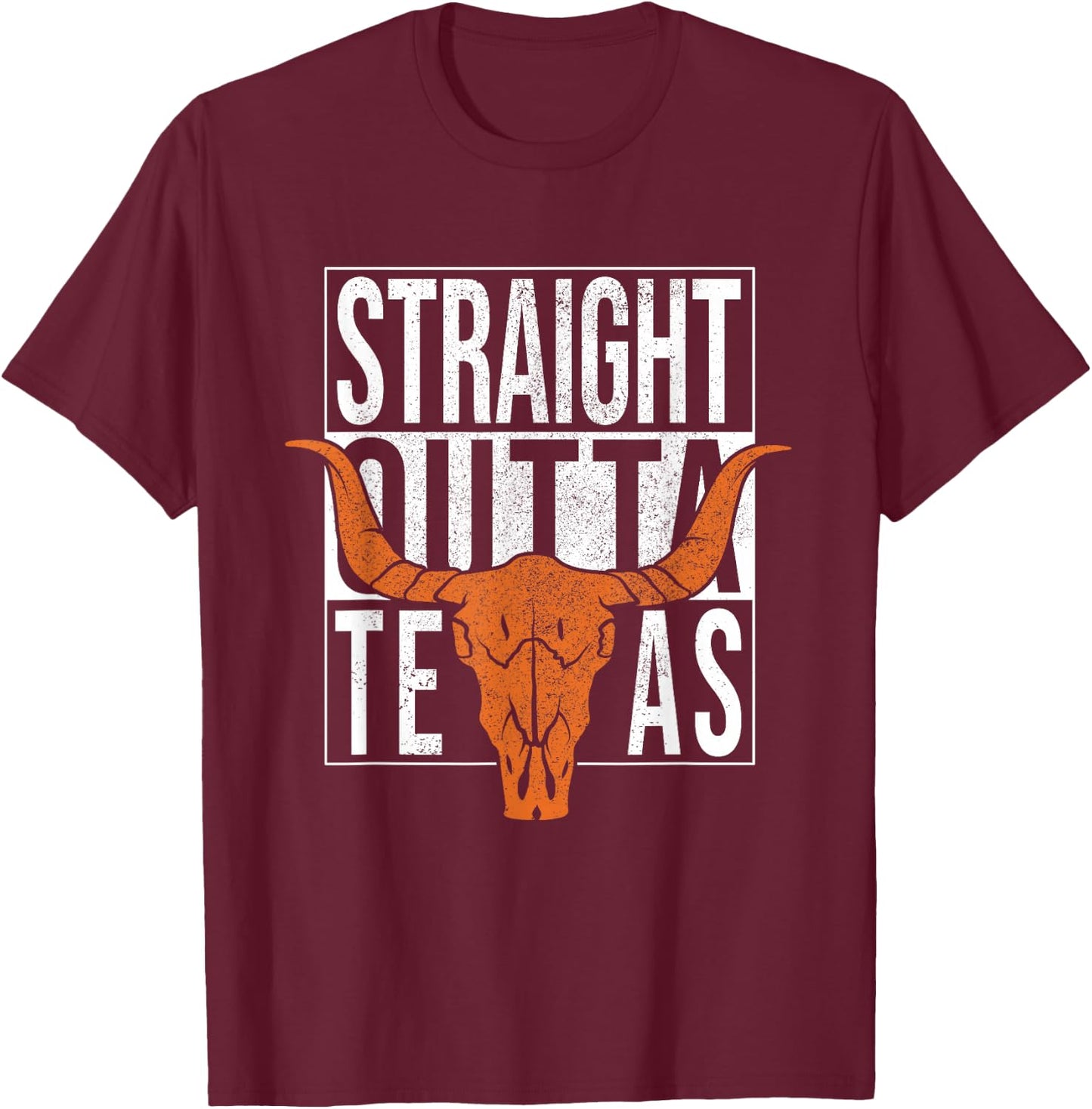 Straight Outta Texas 1845 for proud Texans T-Shirt - T-Shirt | Maroon