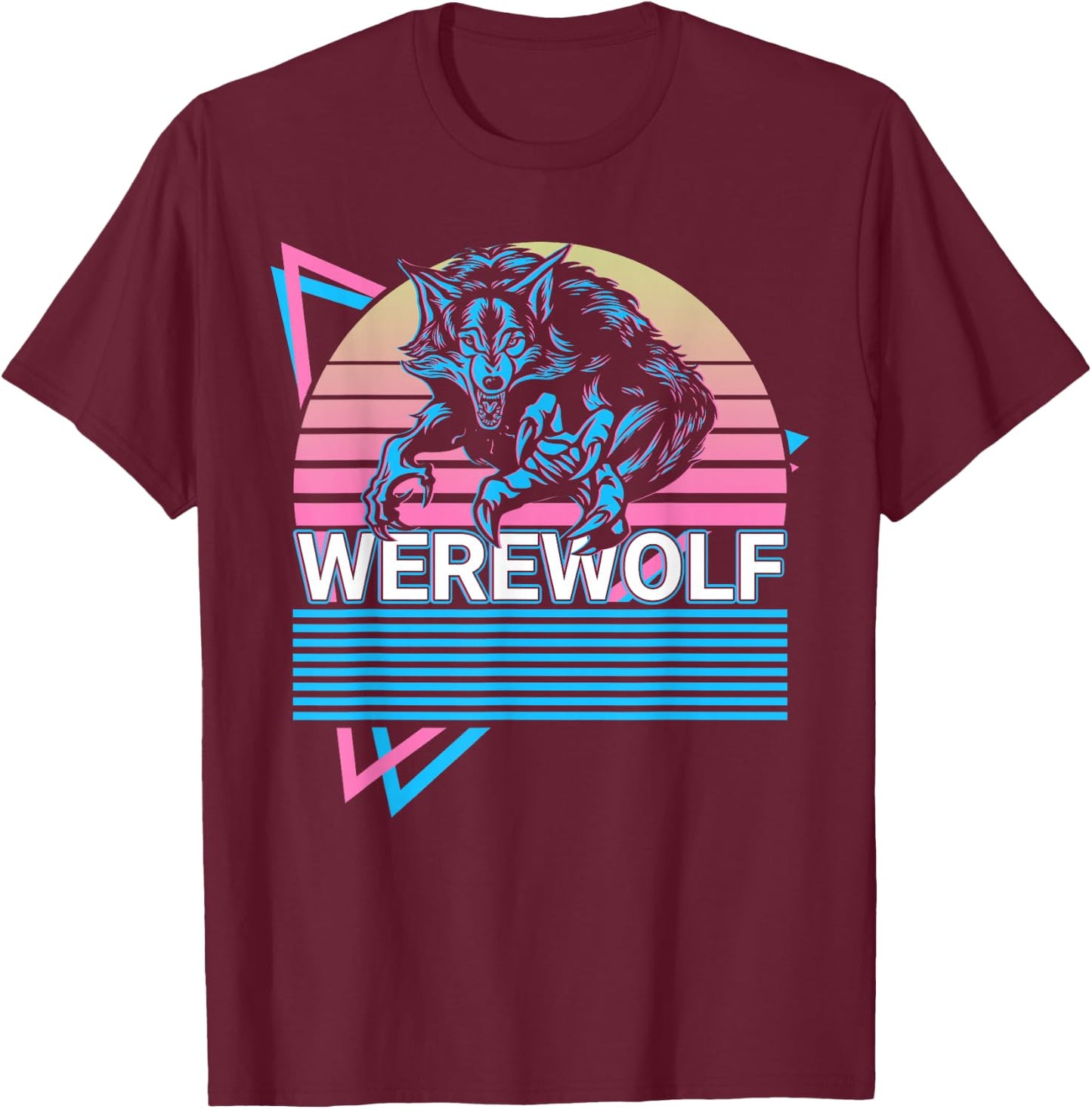 Werewolf Lycan Wolf Lycanthrope T-Shirt - T-Shirt | Maroon