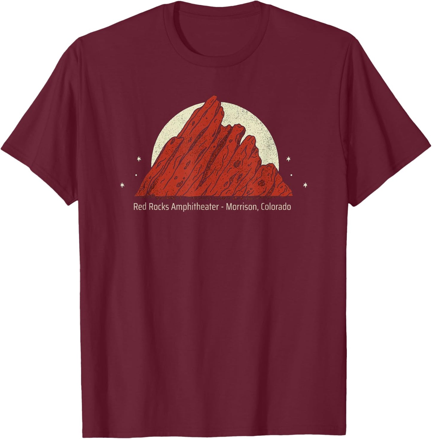 Red Rocks Amphitheater - Morrison Colorado T-Shirt - T-Shirt | Maroon