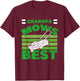 Grandpa Mows Best Grandfather Gardener Lawnmower Lawn Mowing T-Shirt - T-Shirt | Maroon