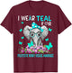 I wear Teal For Polycystic Kidney Disease Awareness T-Shirt - T-Shirt | Maroon