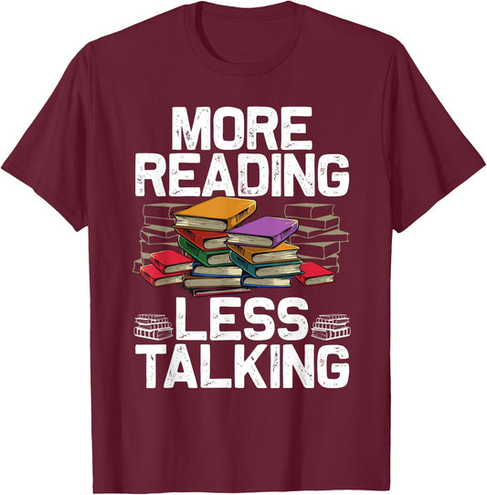 Cool Reading Books Women Book Lover Bookworm Library T-Shirt - T-Shirt | Maroon