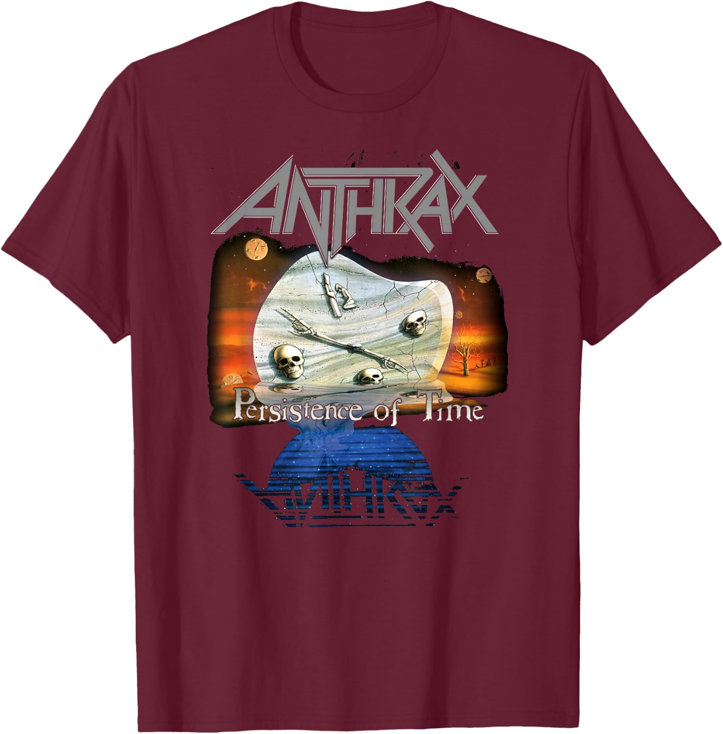 Anthrax – Persistence Of Time 30th Anniversary T-Shirt - T-Shirt | Maroon