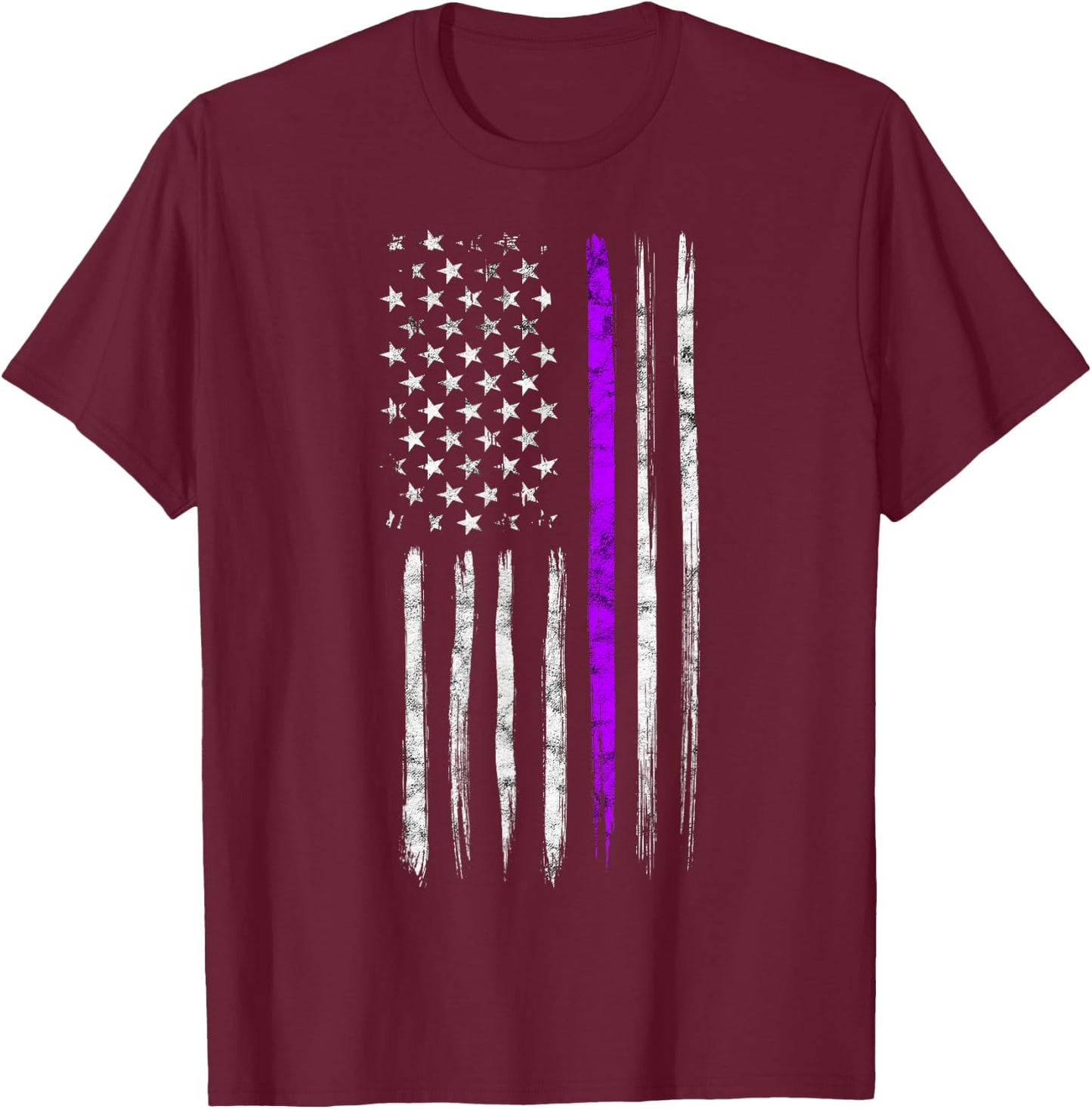 Purple Heart Day Design Military Saying Proud Of Our Veteran T-Shirt - T-Shirt | Maroon